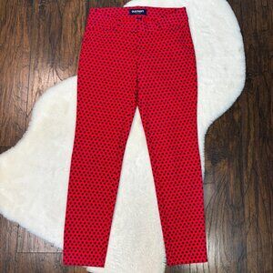 Old Navy Chino Pants 2 Red Blue Skinny Ankle Low-Rise Stretch Preppy Women's